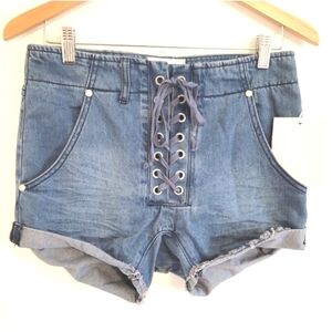 NWT One Teaspoon Vixen Superfreaks denim shorts size 24